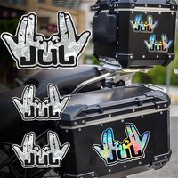 AliExpress NONE 3PCS Funny JUL Finger Motorcycle Stickers Waterproof for Motorbike Bike Helmet DIY Scooter Fairing Fuel Tank Tailbox Vinyl Decal