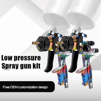 SUTU 5800 1.3 and 1.7 caliber spray gun set features high atomization for uniform and fine spraying