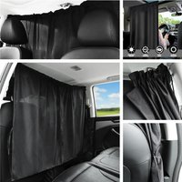 Car Taxi Cab Divider Van Cabin Curtain Campervan Black Protective Privacy Front Rear Seat Divider Curtain Window Sunshade Cover