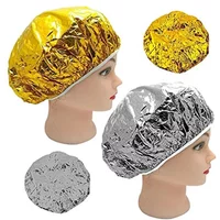 YUNTES Ladies hair dyeing tools shower cap thermal insulation aluminum foil hat stretch shower cap hair salon hair dyeing cap