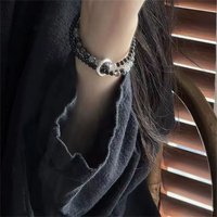 b99 Fashion Trendy Glass Beaded Bracelets Hip Hop Vintage Chinese Style Elastic Rope Handchain for Women Gift Party Bracelet