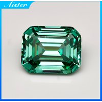 New Paraiba Emerald Cut Cubic Zirconia Stones Loose Gemstone for Jewelry Making