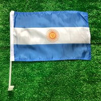CUSTOM FLAG 30*45cm Argentina car flag Argentina car waving Flag National Flag standard-bearer waving flag with plastic flagpole