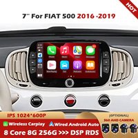 Radio samochodowe 7" do FIAT 500 2016 2017 2018 2019 Nawigacja GPS Android Auto Carplay Odtwarzacz multimedialny 5G Wifi BT Kamera 360 DSP"