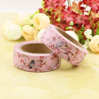 1X 10M Decorative Birds Pink Flowers Washi Tape Japanese Paper Scrapbooking Journaling Adhesive Masking Tape Cute Stationery