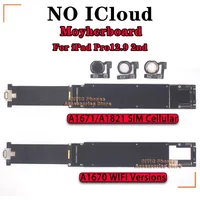 Original NO iCloud For IPad Pro12.9 2nd Logic Motherboard A1670 WIFI Versions A1671 A1821 3G SIM Cellular Versions Motherboard