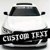 1PC Custom Front Windshield Banner Car Sticker Self-Adhesive Waterproof Personalized Vehicle Letter Vinyl Decal