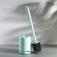 Silicone Toilet Brush , Soft Bristle Bathroom Cleaning Brush, Wall Mounted Quick Drying No Water Accumulation Toilet Cleaner