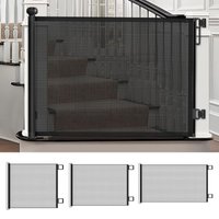 Automatic Pet Mesh Isolation Net Retractable Pet Gate For Kid Dog Fence Easy Install Pet Gate For Stairs Doorways Outdoor