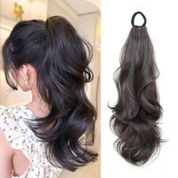 2 Pcs Elastic Band Big Wavy Curly Ponytail Synthetic Hair Heat Resistant Fashion Hair Accessories for Women Daily Party