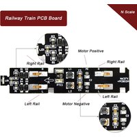 N Scale 1:160 Railway Train Electric Train Parts Ic Circuit Board Pcb Board Upgrade with Sound and Lights Train Accessory 1Pc