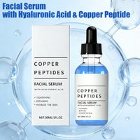 Copper Peptide Serum Lifting Firming Skin Anti Wrinkle Nourishing Smooth Improve Texture Hydration Hyaluronic Acid Face Serum