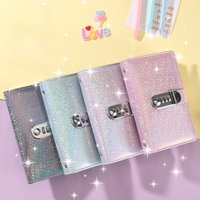 PU Leather 100 Envelope Binder with Password Lock Cover Waterproof Money Notebook Budget Planning Cash Organizer Binder