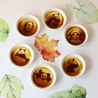 Creative Cartoon 3D Panda Ceramic Sauce Dish Relief Cute Panda Seasoning Dish Snack Wasabi Small Plate Home Kitchen Tableware