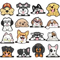 16-21pcs Dog Shoe Charms For Bubble Slides Clogs Sandals,PVC Shoe Decorations Accessories Buckle For Christmas Birthday Gift
