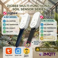 Zigbee Soil Moisture Detector Sunlight Fertility Temperature Humidity Meter Smart Soil Tester Moisture Sensor Real Time Monitor