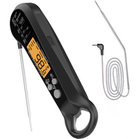 Long Cable Professional Meat Thermometer Digital Waterproof Kitchen Cooking Tool Food Thermometer with 2 Probes Instant Read