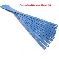 10pcs 300mm 24T Hacksaw Blades Carbon Steel Hand Saw Plastic Metalworking Saw Blade For Cutting Metal DIY Tools