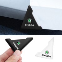 2/4Pcs Car Door Corner Cover Bumper Anti-Scratch Protector For Skoda Octavia A5 A2 VRS Vision Kodiaq Rapid Fabia VII Superb