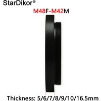 StarDikor M48 auf M42 Teleskop-Adapterring, Innengewinde aus Aluminiumlegierung, T (M48 mm x 0,75 mm) auf Außengewinde T2 (M42 x 0,75 mm)