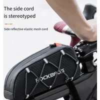 ROCKBROS Bicycle Bag,Waterproof Large Capacity Front Top Frame Tube Bag1L,Ultralight Reflective Bike Bag Cycling Accessories