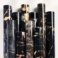 Gray Marble Self-Adhesive Wallpaper Waterproof Vinyl Peel and Stick Wallpapers for Old Furniture Kitchen Countertop Granite Film
