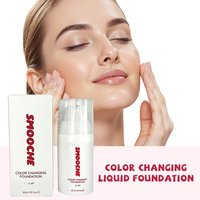 Smooche SPF15 Color Change Liquid Foundation Moisturizing Skin Adaptive BB Cream Natural Coverage LongLasting Face Makeup Base