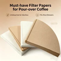 40/100Pcs V Shape Coffee Filter Paper Unbleached Disposable Food Grade V60 Coffee Filters for Pour Over Coffee Maker Drip Coffee