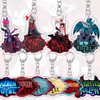 Hazbin Hotel Acrylic Keychain Anime Cartoon Characters Alastor Role Model Vaggie Decor Keyring Acg Bag Pendant Birthday Gift