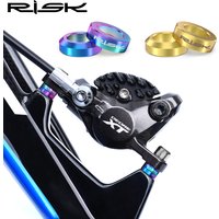 2 Pairs /Bag Risk Disc Brake Adjusting Concave and Convex Washer Brake Caliper Mount M6 Cone Spacer Bolt Titanium Gasket Screw