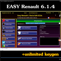 Easy Renault 6.1.4 Software for Renault ECU Programmer Clear Crash Airbag Card Keys UCH Cleaner WORK with OBDLink Renolink