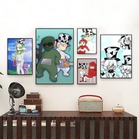 S-Slendytubbies 3 G-Guardian Poster Perfect Space Sticker Self Adhesive for Office Home Theater Wall Art Decor Fancy Gift