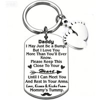 Daddy to be Gift for New Dad Keychain for New Father First Time Dad Gift from Wife Husband Present Soon to be Daddy Fathers Day