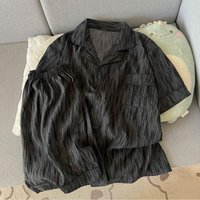 Summer short-sleeve pajama set for women, comfortable and trendy, shorts suitable for wearing outside home wear set