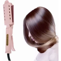 Pink Hair Straightener Four-gear Temperature Adjustment Ceramic Tourmaline Ionic Flat Iron Hair Straightener Women Widen Panel