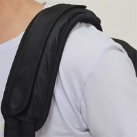 Black Weight Reducing Shoulder Pad Dual Backpack Stress Reducing Wider Weight Reducing Schoolbag Shoulder Strap Instrument Shoulder Strap