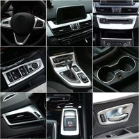 ABS Silver For BMW 2 Series F45 F46 2015-2018 Car Dashboard Console Gear Shift Panel Cover Trim Sticker Car Interior Accessories