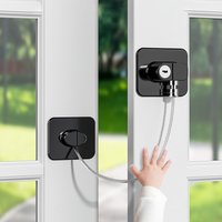 Multi-Functional Baby Safety Lock with Key Limiter Drawer Refrigerator Locks No Punching Window Lock Home Security Protection