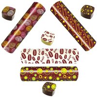 5pcs/bag Chocolate Transfer Paper Pattern Mold Printing Music Note Bubble Cake Decoration Non-glutinous Rice Paper