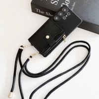 Luxury Wallet Strap Case for Samsung Galaxy S26 S25 Ultra S24 FE S23 Plus S22 S21 A56 A16 Crossbody Lanyard PU Leather Bag Cover