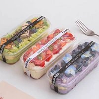 Rectangular Dessert Packaging Box Soy Milk Cake Thousand Layer Mousse Baking Disposable Packaging Box Tiramisu Box Cake Box