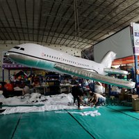 Oxford Giant Inflatable Airplane Hanging Inflatable Plane Model Advertising Blow Up Aircraft for Party Event Decoration