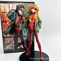 Boxed 24cm Anime EVA theatrical version Asuka standing posture Action Figure PVC model Toys doll Desk Decor Collectible Gifts