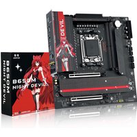 JGINYUE AMD B650M Night Devil 2xDDR5 M.2 NVME 96G Supports AMD AM5 Ryzen 7000/8000/9000 Series Processors M-ATX Motherboard