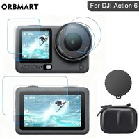 Screen Protector for DJI Osmo Action 6 Tempered Glass Film Lens Cap Cover Carry Bag Protective Case for DJI Action 6 Accessories