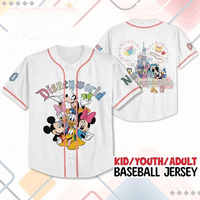 2026Disney 70th Anniversary Celebration Limited Baseball Jacket Men Women Casual Sports Quick-Dry Button-Down Shirts Kids Tshirt