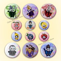 Band G-Ghost Cute Fruit Chibi Badges Button Round Creative Pin Brooch Badge Bag Decor Fans Collect Friends Gifts