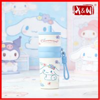 X&W 720ML Sanrio Series Straw Thermos Cup 316/304 Stainless Steel+PP Insulated Cup with Carrying Rope Waterbottle Exquisite Gift