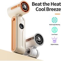 Upgraded foldable handheld fan, USB rechargeable turbo fan, portable desktop fan, 120-speed adjustable cooling fan 160-degree