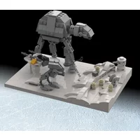 New 451Pcs Famous Star Battle Movie Moc Small Model Space of Hoth Building Blocks Diy Creative Ideas Toy Birthday Gifts